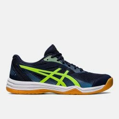 Asics Men's Upcourt 5 Volleyball Shoe, Midnight/Hazard Green