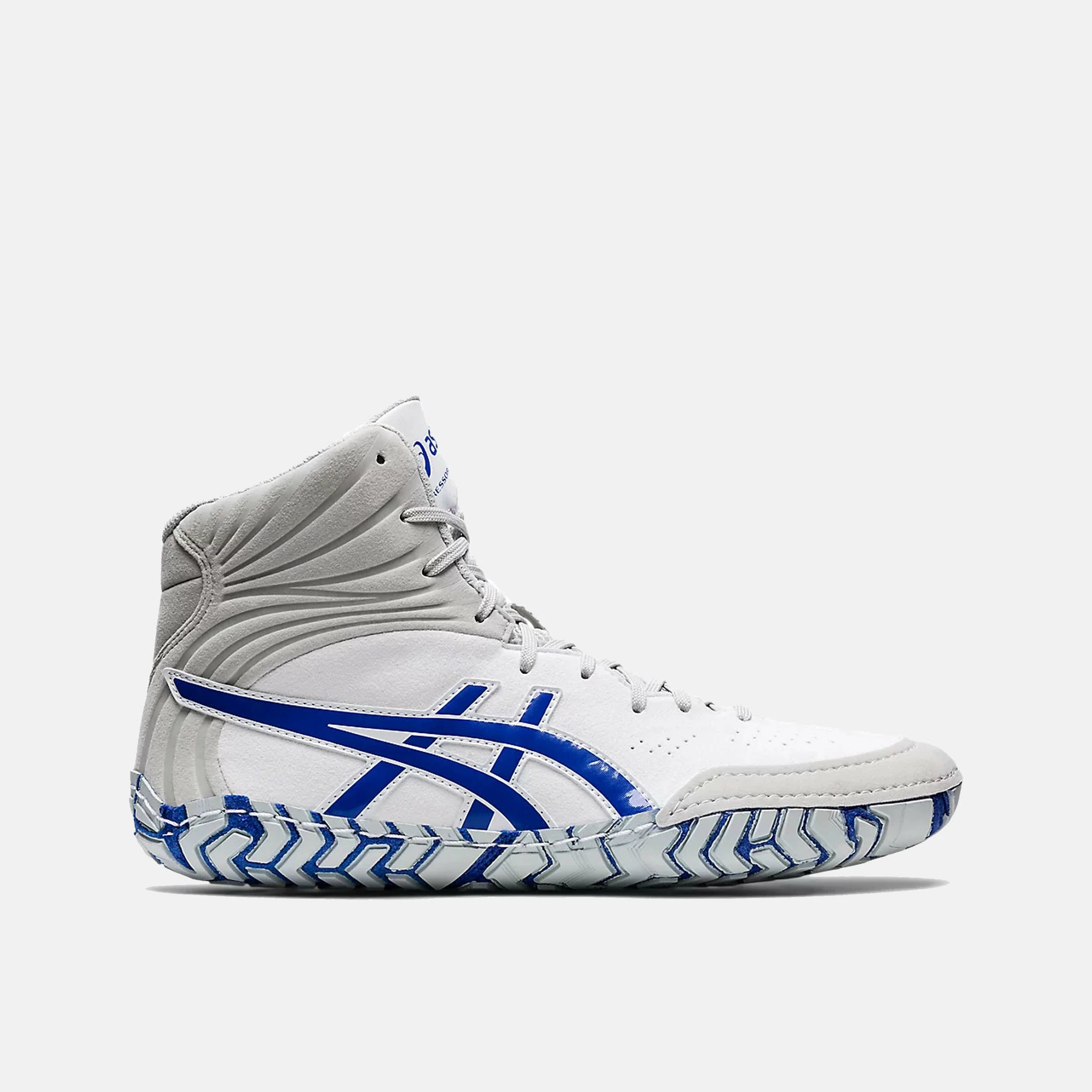 Asics Men's Aggressor 5 Wrestling Shoes, White/Lapis Lazuli