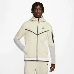Nike Men's Sportswear Full-Zip Tech Fleece Hoodie, Rattan/Phantom Grey