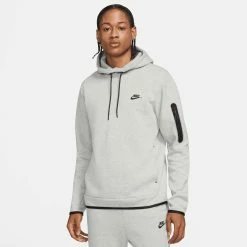 Nike Men's Sportswear Tech Fleece Pullover Hoodie, Dark Grey