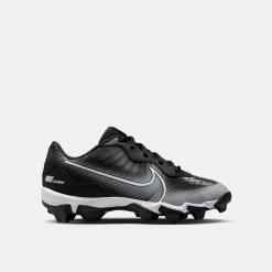 Nike Kids' Alpha Huarache 4 Keystone Baseball Cleats, Black/White/Smoke