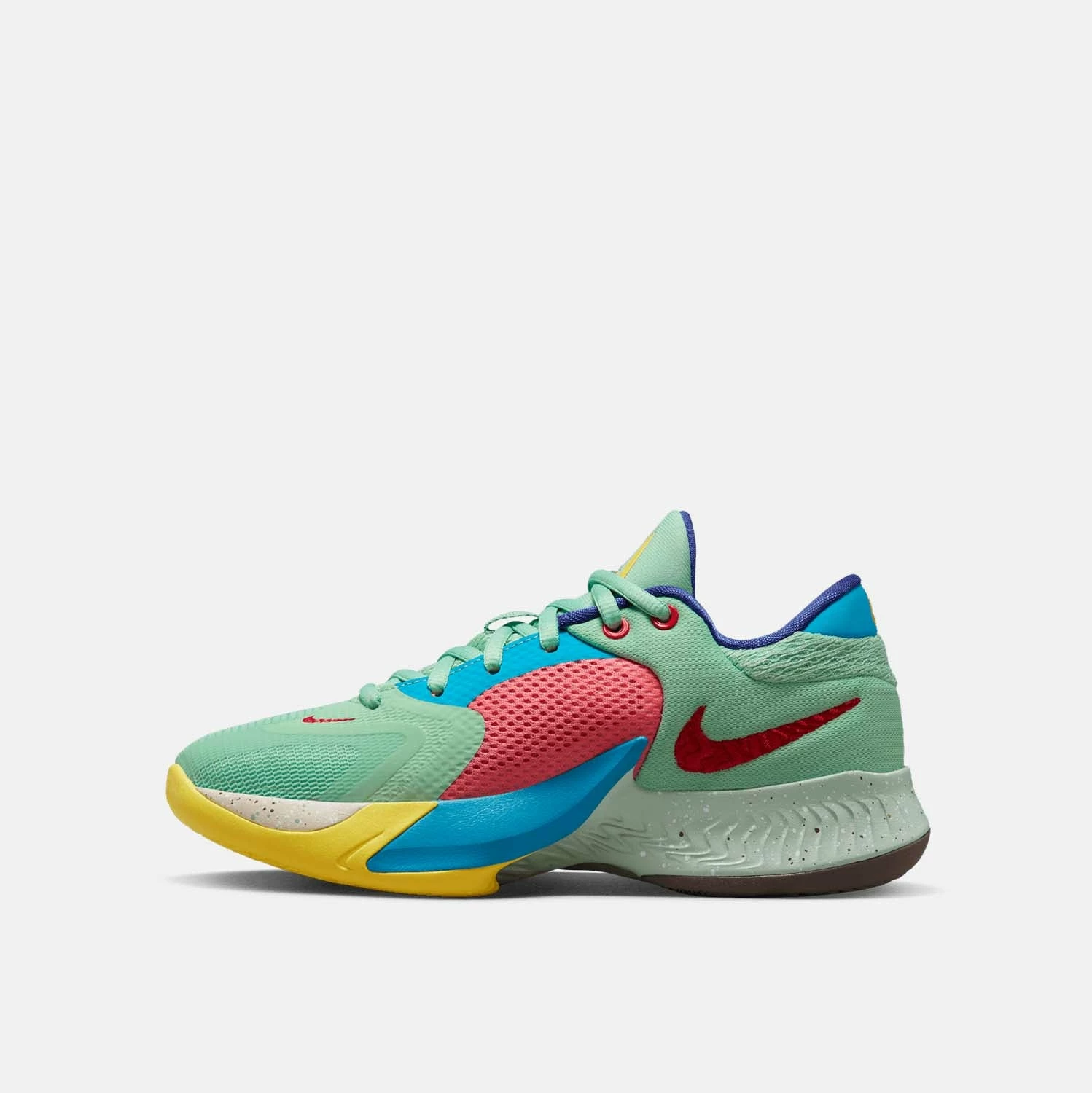 Nike Kids' Freak 4 SE Basketball Shoes, Enamel Green/University Red - Image 2