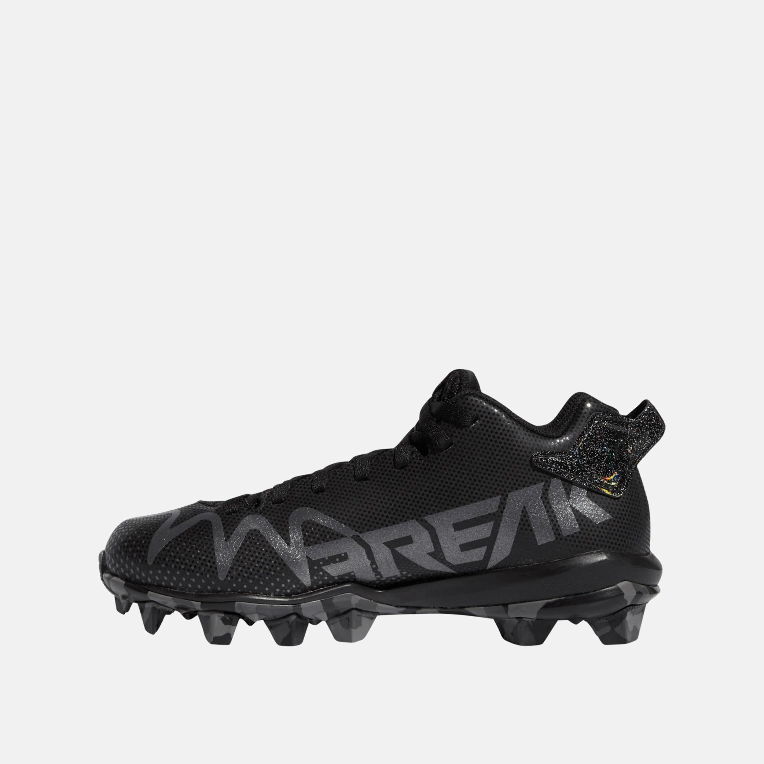 ADIDAS Kids’ Freak Spark Mid Football Cleats, Black/Night Metallic - Image 2