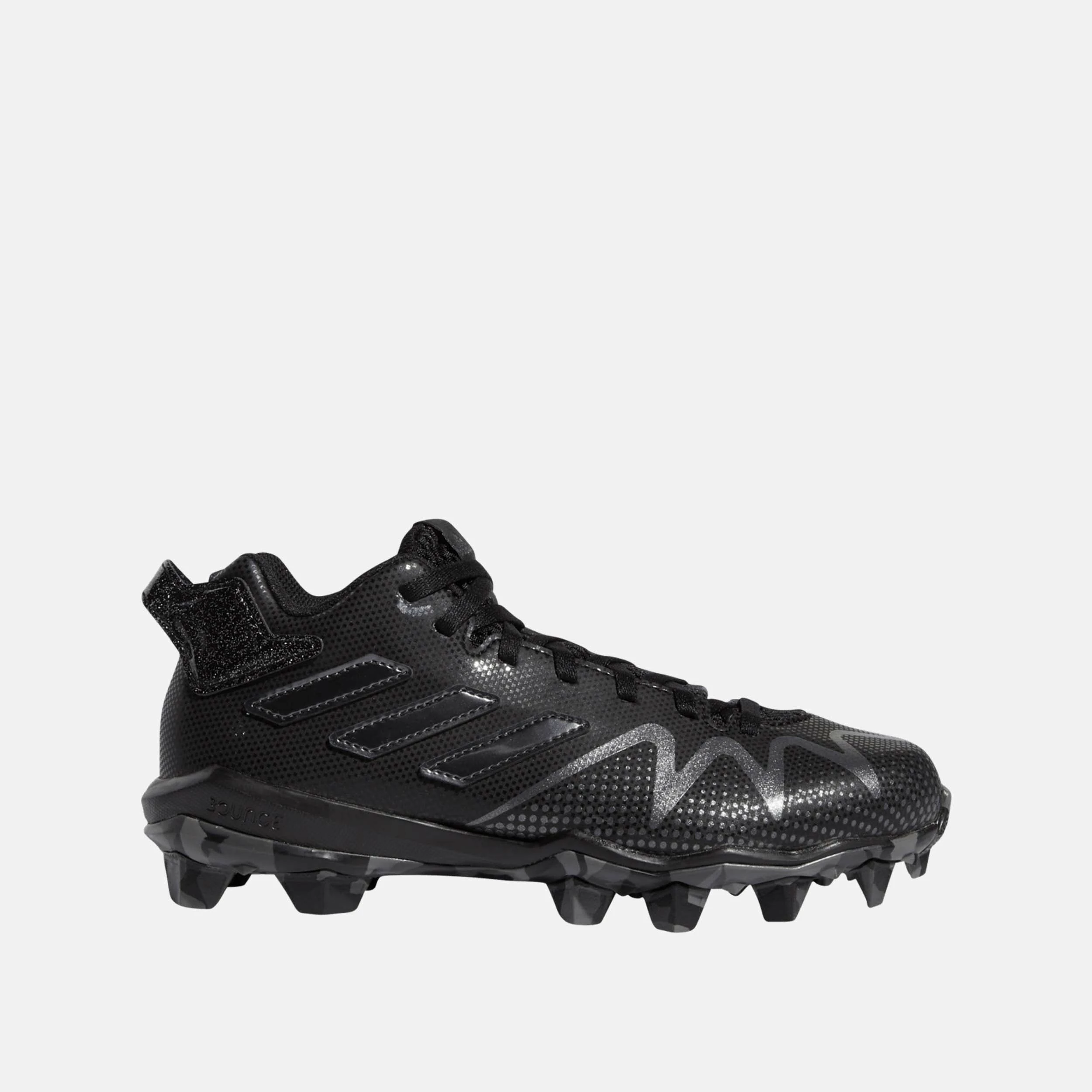 ADIDAS Kids’ Freak Spark Mid Football Cleats, Black/Night Metallic