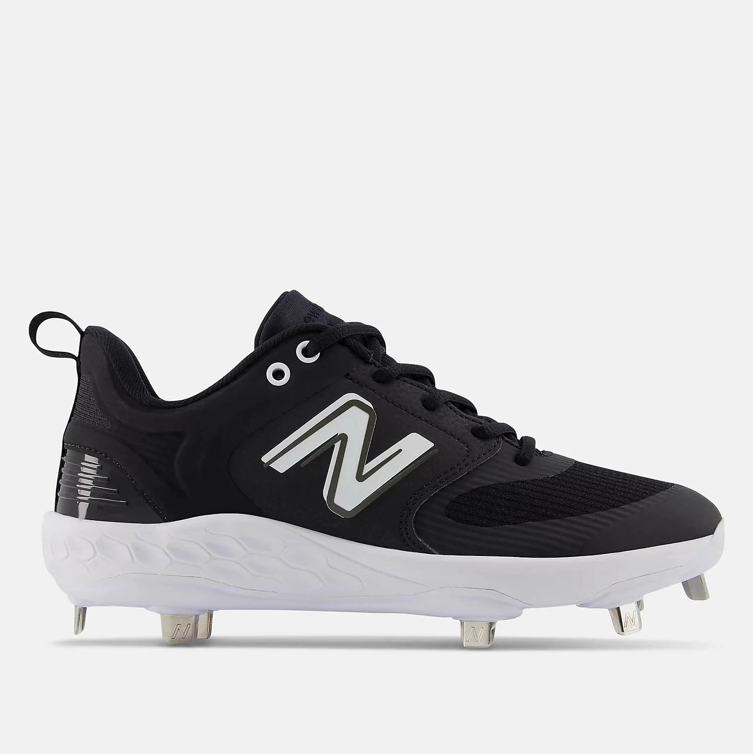New Balance Women's Fresh Foam X Velo V3 Metal Softball Cleats, Black/White